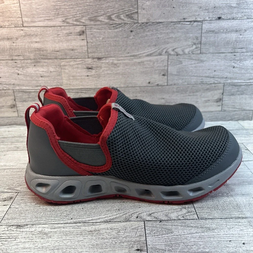 Columbia Gray Red Unisex Big Kid  Slip‎ On Moccaswim Water Techlite Shoe Size 5